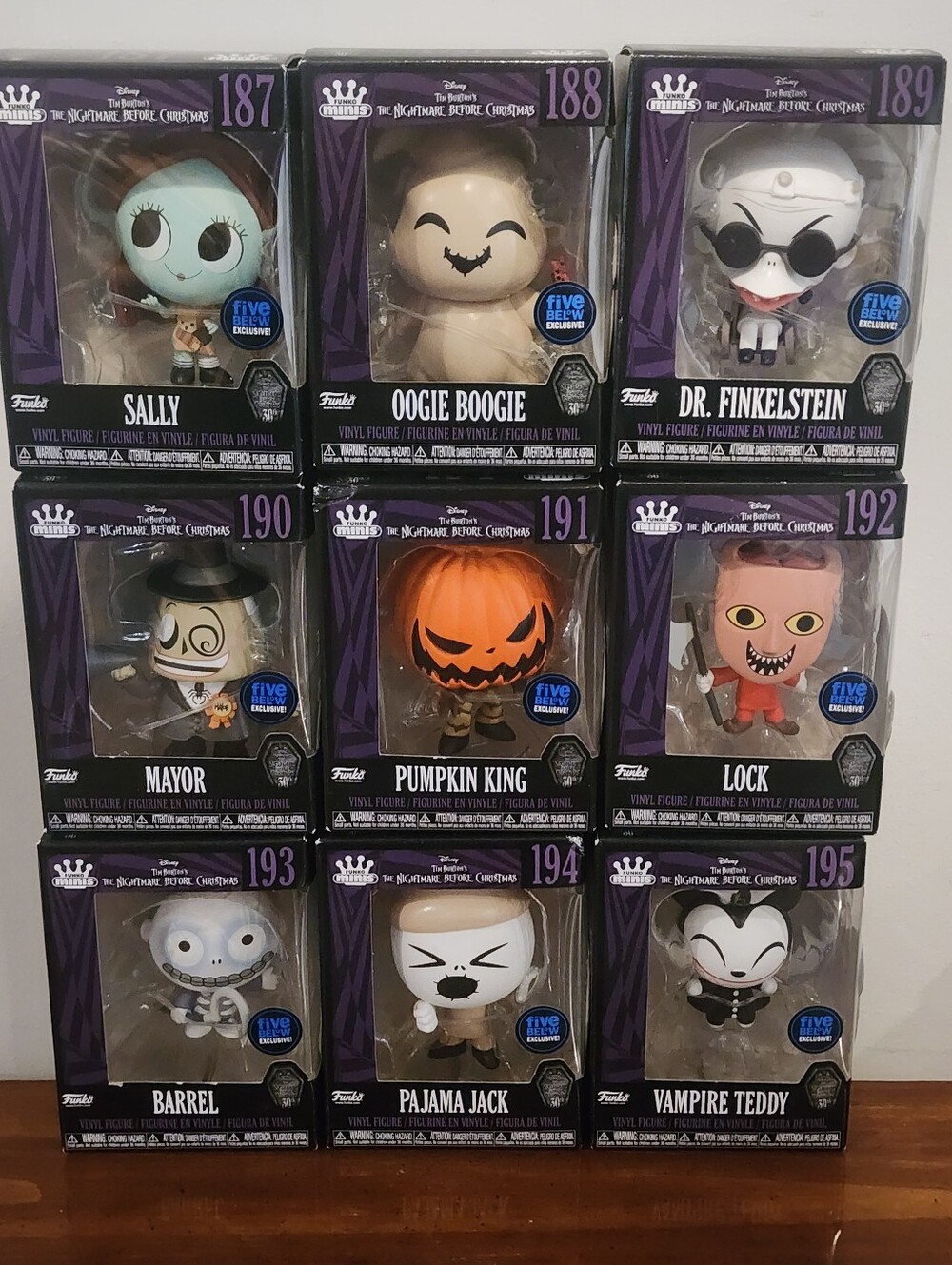 Funko Minis Nightmare Before Christmas 9 Pack Lot Five Below Exclusive